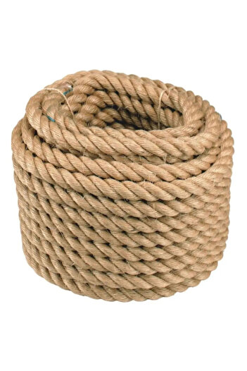 HYT Jüt Halat ip Kendir Urgan Açık Kahve. Kalınlık: 6 MM Uzunluk: 10 Metre