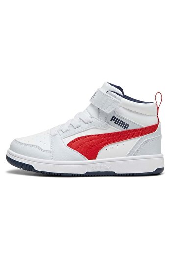 Puma Rebound V6 Mid Ac+ Ps 393832   Orthopedic Children's Sports Shoes Gray