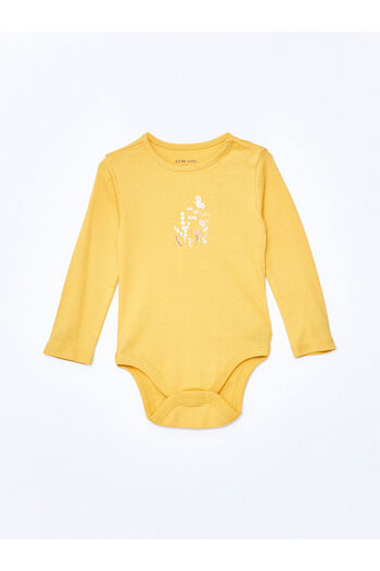 LC Waikiki Snap-on Crew Neck Bodysuit for Baby Girl - Pack of 2