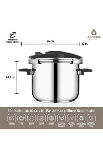 Amboss ENIO PRESSURE COOKER 12 L - Ø 26 cm