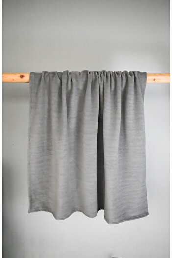 LALEZEN HOME Gray Wellsoft Fleece Plush Tv Blanket 120X160 cm