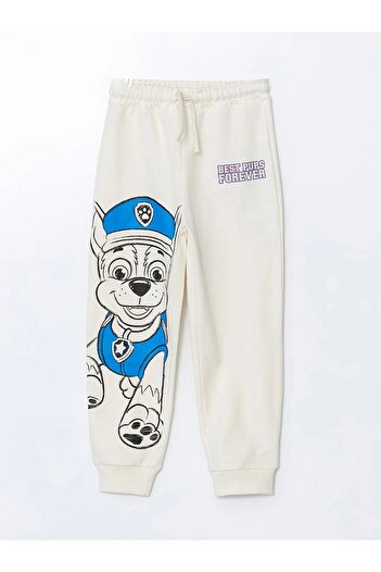 LC Waikiki LCW Kids Bej Bisiklet Yaka Paw Patrol Baskılı Erkek Çocuk Sweatshirt ve Eşofman Alt 2'li Takım T T