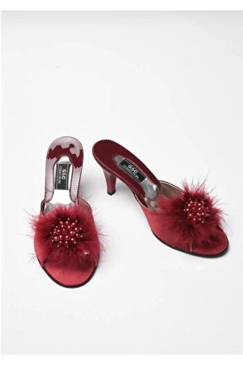 GC Gift & Dowry Furry Beaded Slippers