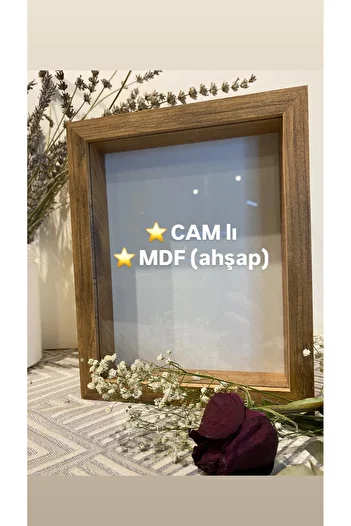 Sevcan sanat atölyesi 25X30X3 Memory Souvenir Frame Collection Box Rose Box