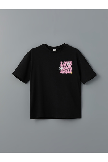 LC Waikiki T-Shirt για κορίτσια με λαιμόκοψη 2 τεμαχίων