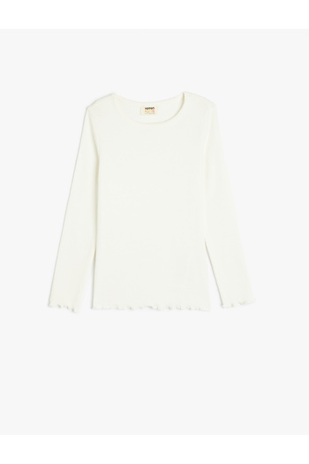 Koton Cotton Crew Neck Basic hosszú ujjú póló