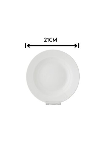 Dania A set of circular porcelain eating plates / 6 pieces