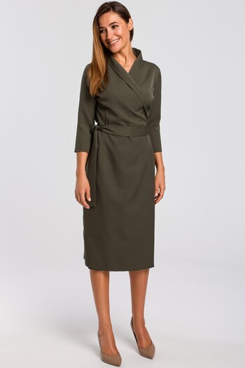 Stylove Wrap dress with a waist belt