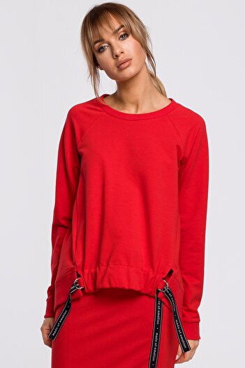 Made of Emotion Sweatshirt with buckles and stripe trims