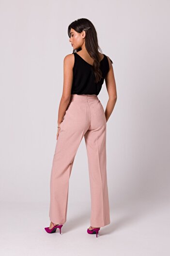 BEWEAR Wide-leg trousers with a crease and decorative buttons
