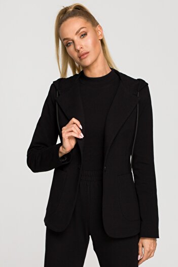 Made of Emotion Knitted blazer with a hood