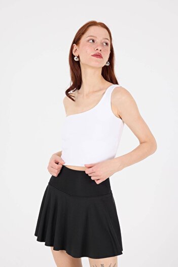 Addax One Shoulder Crop Tank Top A13618-P13