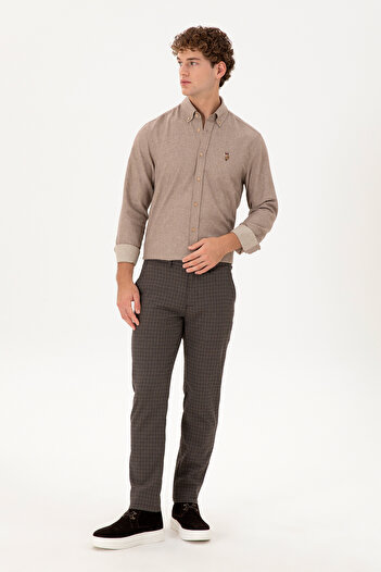 U.S. Polo Assn. Erkek Mor Kanvas Pantolon 50291198-VR038