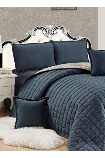 Generic Compressed two-sided Comforter Set Double Size Tow color, 6 Pieces, King Size