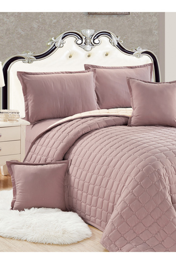 Generic Compressed two-sided Comforter Set Double Size Tow color, 6 Pieces, King Size