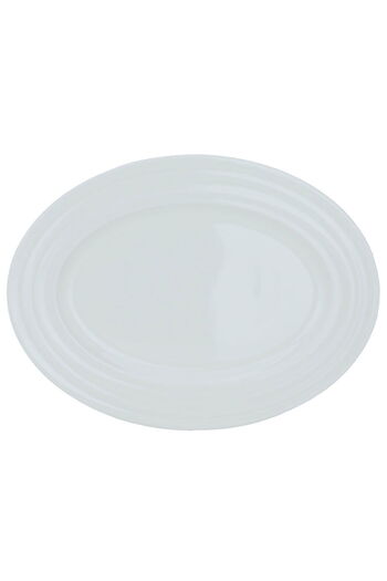 Alsaif Gallery Saif Gallery Porcelain Plate, 30 cm, Oval - White
