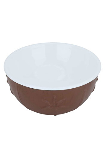 Alsaif Gallery Saif Gallery Porcelain Bowl, 17 x 17 x 9 cm, Round, Double - Brown