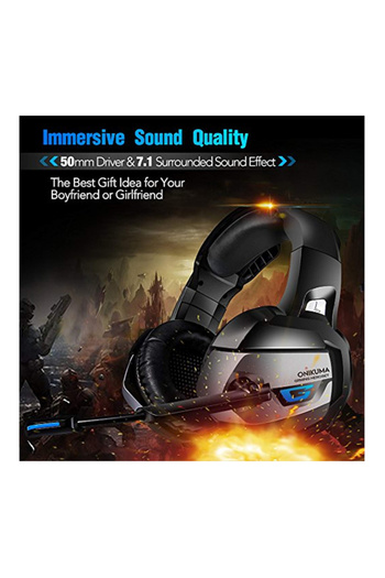 Onikuma K5 Wired Over-Ear Gaming Headphones With Mic For