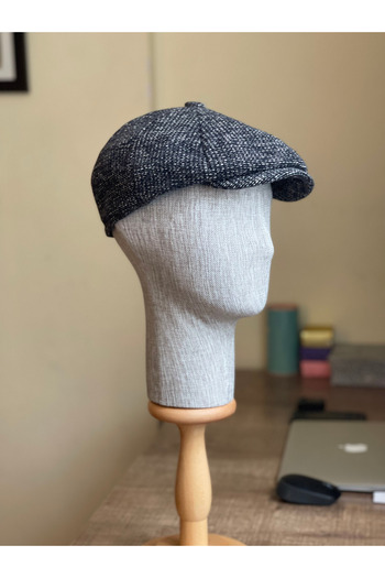 Rupen Kraft Peaky Blinders Model Men's Cap - Draped Wool English, Gray