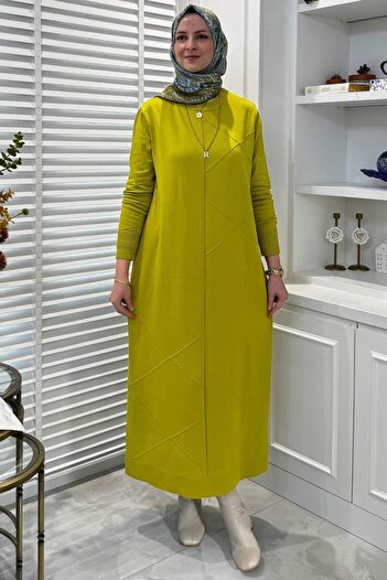 Rabia Şamlı Armağan Πλεκτό Φόρεμα Fat Green