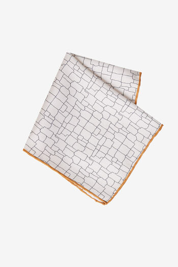 ALTINYILDIZ CLASSICS Men's Ecru-Beige Patterned Handkerchief