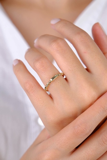 Arpaş 14 Ayar Altın Minimal Sade Yüzük