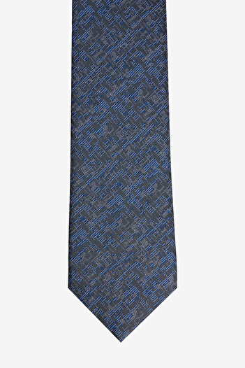 ALTINYILDIZ CLASSICS Men's Grey-Blue Patterned Tie