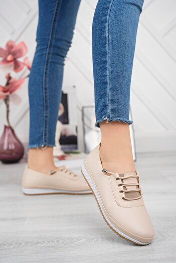 Aymood Orthopedic Daily Soft Women's Skin Cream String Ballerina Shoes