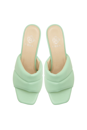 Desa Women's Green Heeled Slippers