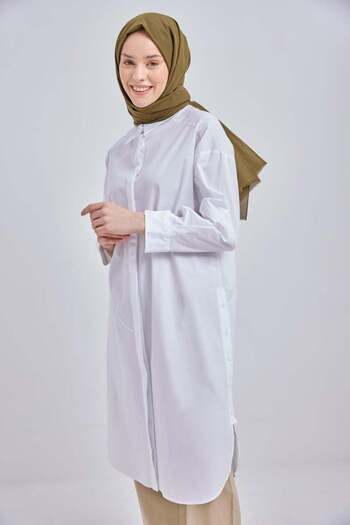 ALLDAY White-Relax Cotton Poplin Shirt Tunic