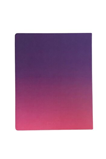 blume 20*25 Cm Striped Flexible Leather Notebook - Acar Thermo, Purple Pink