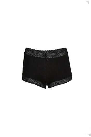 Akbeniz Boxer din bumbac pentru femei Fashion Line, 2 piese, negru 40265