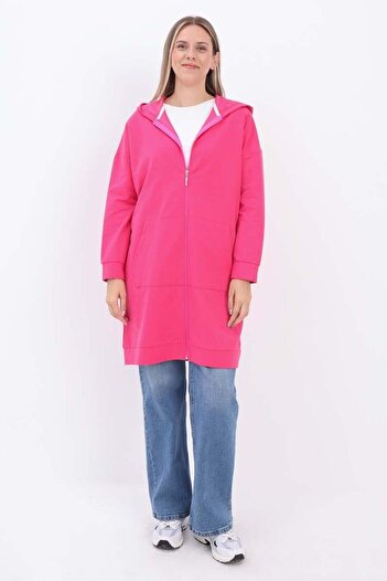 ALLDAY Fuchsia-Zip Sweat Cardigan