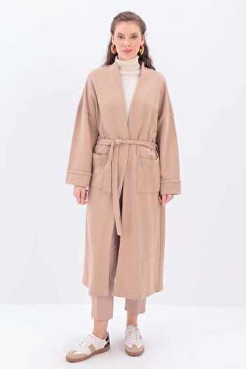ALLDAY Beige-Sleeve Fold Sweat Cardigan