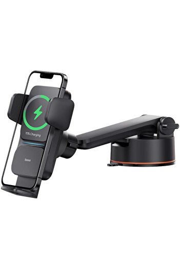 Baseus Wisdom Auto Alignment Car Mount Wireless Charger（QI 15W（Suction base)Black