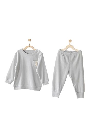 andywawa AC23649 Modal Gray 2 Piece Baby Set