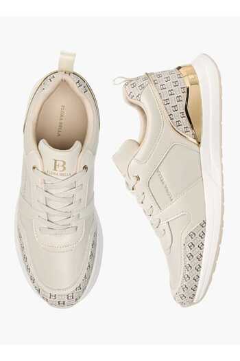 Flora Bella by Shoexpress Flora Bella Monogram Print Sneakers with Lace-Up Closure