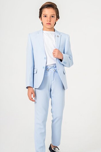 carino's kids Boy's Seersucker Suit - Lycra