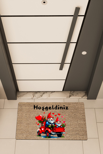 Dormot High Quality Digital Printing Brown, Carriage Wagon Dwarf Double Theme Door Front Mat