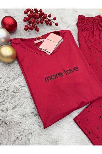 pijamaworld New Season Milan Fabric Short Sleeve Capri Pants with Pocket Pajama Set