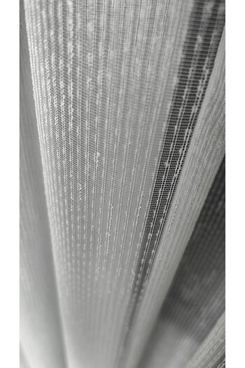 Yuka 1/3 Close Pleat Ecru Linen Curtain - Anti-Wrinkle Iron and Leaded Skirt
