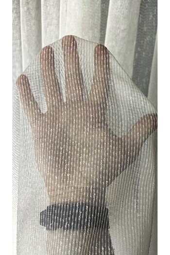 Yuka 1/3 Close Pleat Ecru Linen Curtain - Anti-Wrinkle Iron and Leaded Skirt