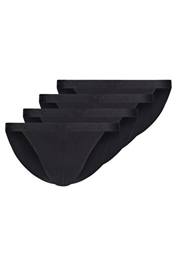 Skiny Herren Tanga-Slip, 4er Pack - Cotton Retro, Unterhose, Feinripp, Baumwolle