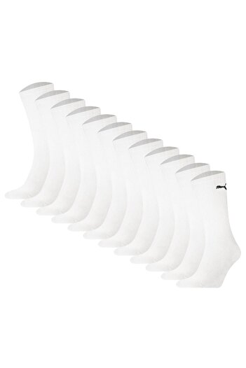 Puma Unisex Sportsocken, 12er Pack - Sport Crew Socken, ECOM, Logo, einfarbig