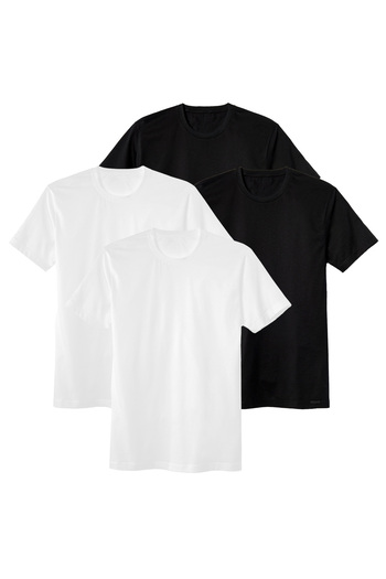 Calida Herren T-Shirt, 4er Pack - Natural Benefit, Rundhals-Ausschnitt, 100% Baumwolle