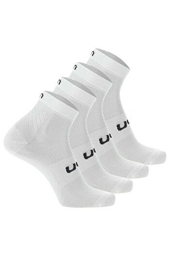 UYN Unisex Quarter Socken, 4er Pack - Essential Low Cut Socks, Logo, einfarbig