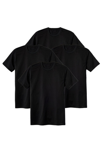 Calida Herren T-Shirt, 4er Pack - Natural Benefit, Rundhals-Ausschnitt, 100% Baumwolle