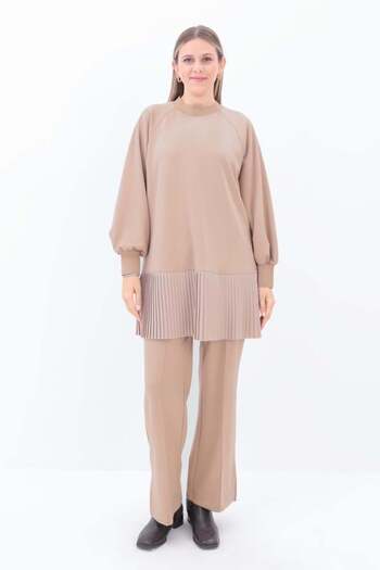 ALLDAY Mink-Garni Pleated Tunic