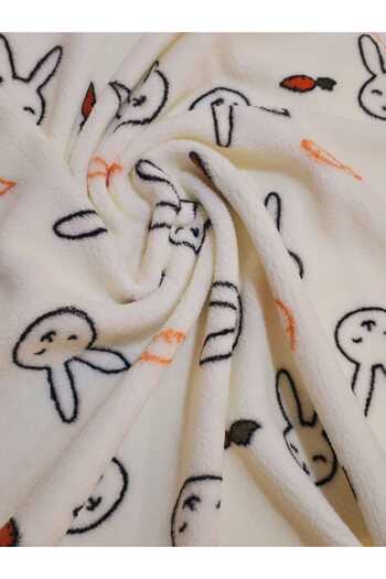 Bebitof Cute Rabbit Patterned Plush Blanket