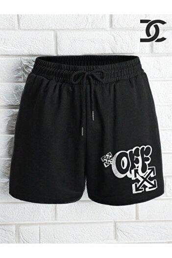 De Carte Graffiti Printed Off Seasonal Casual Shorts Bermuda - Relaxed Fit